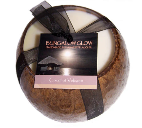 Bubble Shack Hawaii - Bungalow Glow Coconut Scented Coconut Shell Candle