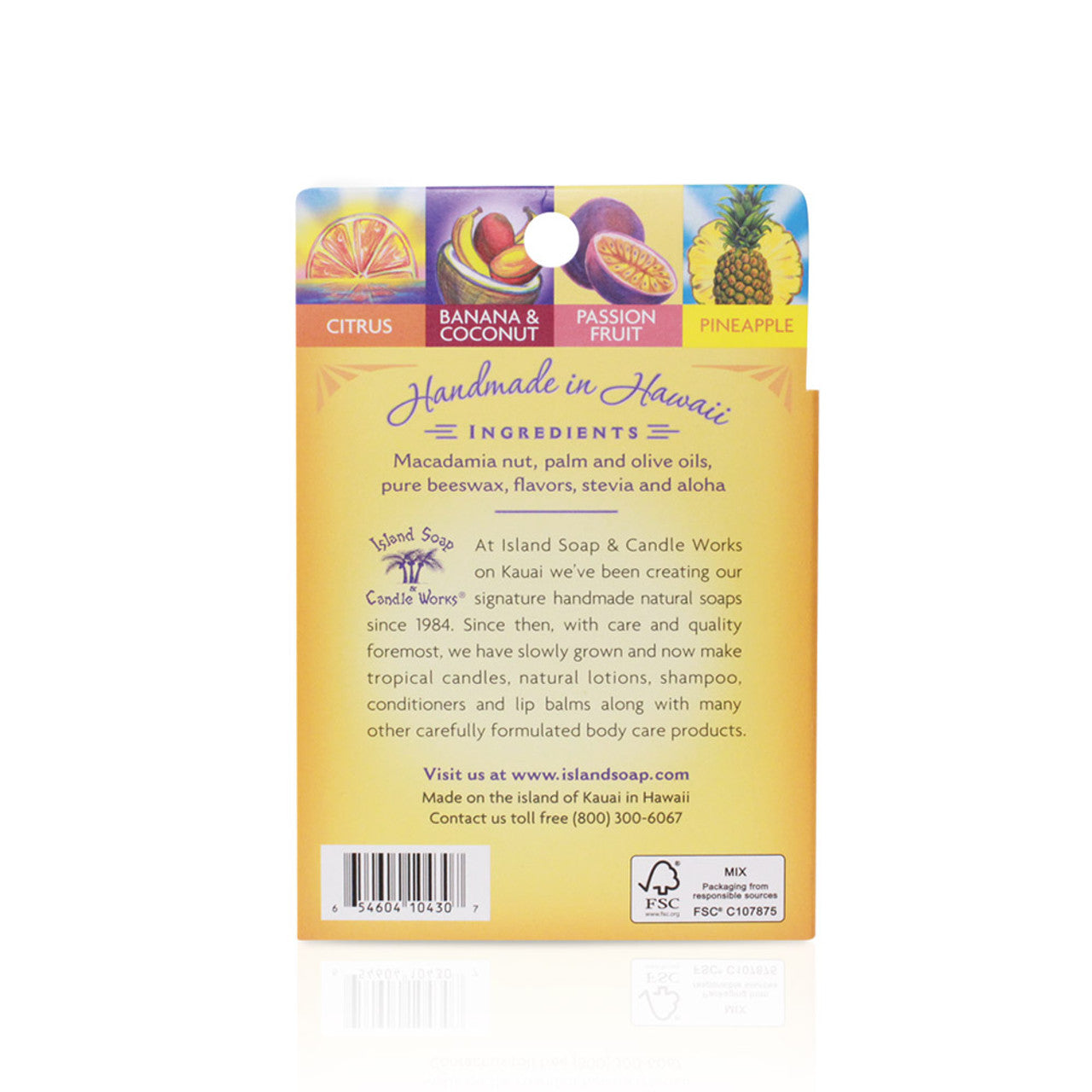 Island Soap and Candle Works 4 Piece Hawaiian Coconut and Palm Oil S Lilly's Bathcarry