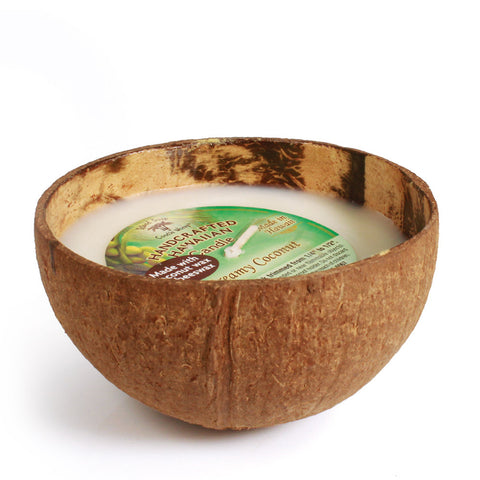 Island Soap and Candle Works - Creamy Coconut Large Coconut Bowl Candle