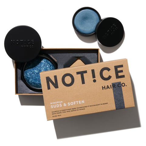 Notice Hair Co. The Wing Man Suds and Soften Travel Set