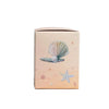 Warm Sand Candle Box with a shell and starfish design on a light background