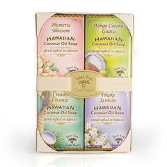 Island Soap and Candle Works - 4 Piece Hawaiian Coconut and Palm Oil Soap Set