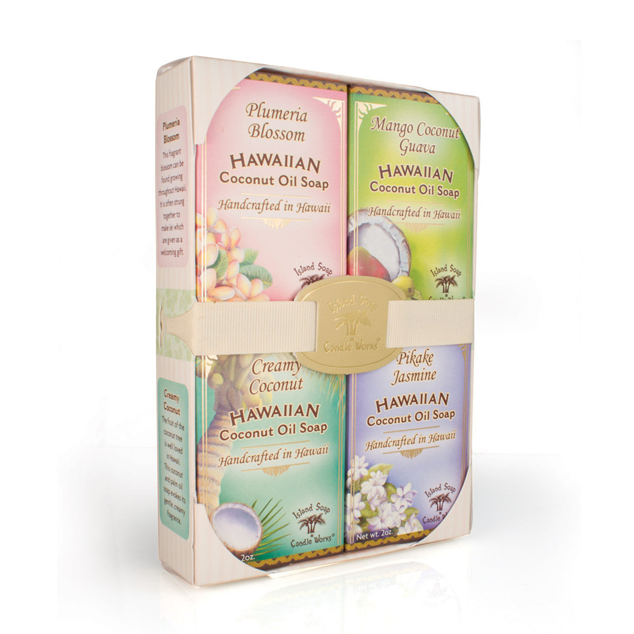 Island Soap and Candle Works 4 Piece Hawaiian Coconut and Palm Oil S Lilly's Bathcarry