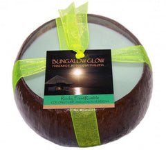 Bubble Shack Hawaii - Bungalow Glow Rocky Point Rumble Coconut Shell Candle - Lilly's Bathcarry