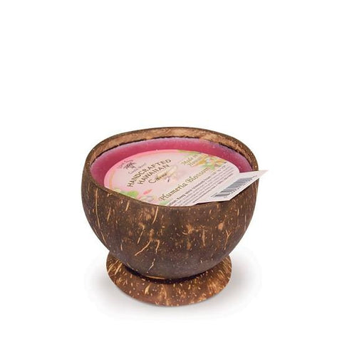 Island Soap and Candle Works - Plumeria Blossom Scented Coconut Shell Candle