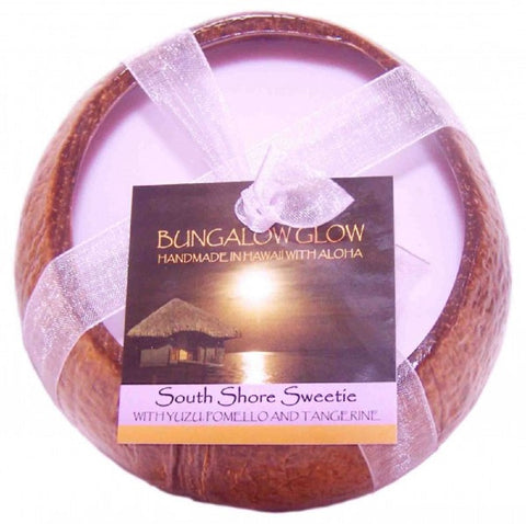 Bubble Shack Hawaii - Bungalow Glow South Shore Sweetie Coconut Shell Candle